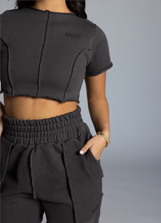 Muse Raw Edge Crop Top